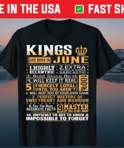 Kings Are Born In June Birthday Classic T-Shirt