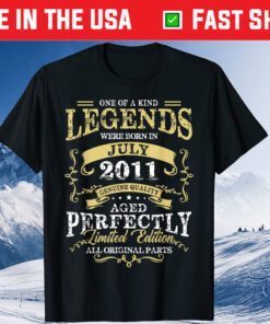 Legend Born July 2011 10th Birthday Tee For 10 Years Old Classic T-Shirt