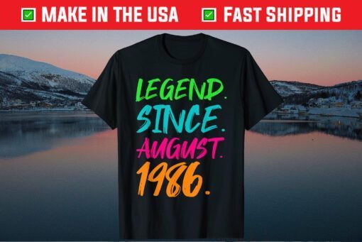 Legend Since August 1986 Birthday 35th Birthday Classic T-Shirt