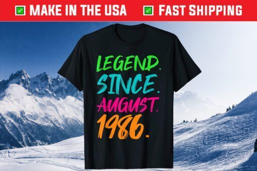 Legend Since August 1986 Birthday 35th Birthday Classic T-Shirt