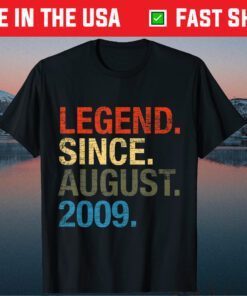 Legend Since August 2009 Birthday 12th Birthday Classic T-Shirt