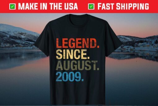 Legend Since August 2009 Birthday 12th Birthday Classic T-Shirt