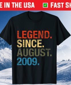 Legend Since August 2009 Birthday 12th Birthday Classic T-Shirt