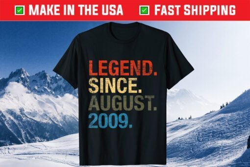 Legend Since August 2009 Birthday 12th Birthday Classic T-Shirt