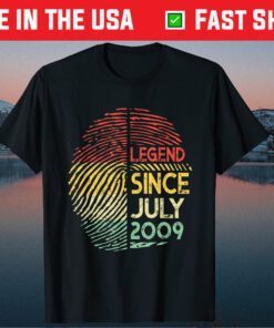 Legend Since July 2009 10th Birthday Fingerprint Birthday Classic T-Shirt