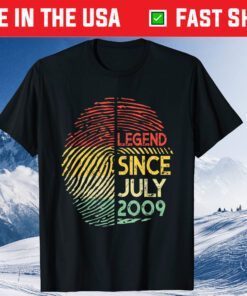 Legend Since July 2009 10th Birthday Fingerprint Birthday Classic T-Shirt