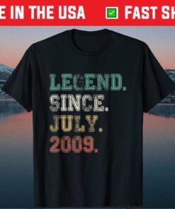 Legend Since July 2009 12th Birthday 12 Years Old Classic T-Shirt