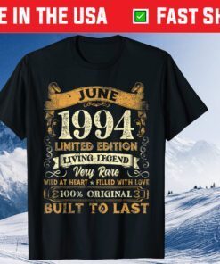 Legend Since June 1994 Distressed 27th Birthday Retro 27 Years Old Classic T-Shirt