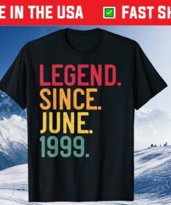 Legend Since June 1999 22nd Birthday 22 Years Old Vintage Classic T-Shirt