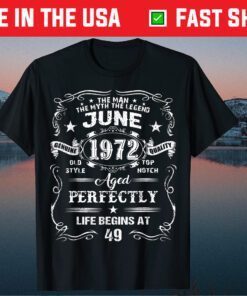 Legend Were Born In June 1972 49th Birthday Classic T-Shirt