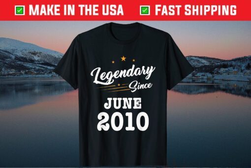 Legendary Since June 2010 11th Birthday Tee For 11 Years Old Classic T-Shirt