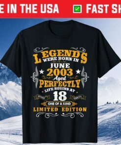 Legends Were Born In June 2003 18th Birthday Classic T-Shirt