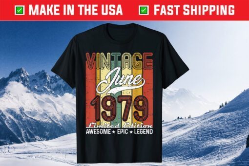 Limited Edition June 1979 42nd Birthday Vintage Gift T-Shirt