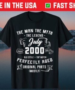 Man Myth Legend July 2000 21th Birthday 21 Years Old Classic T-Shirt