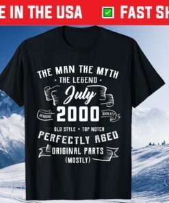 Man Myth Legend July 2000 21th Birthday 21 Years Old Classic T-Shirt