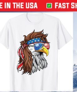 Patriotic Bald Eagle Mullet USA American Flag 4th of July Classic T-Shirt