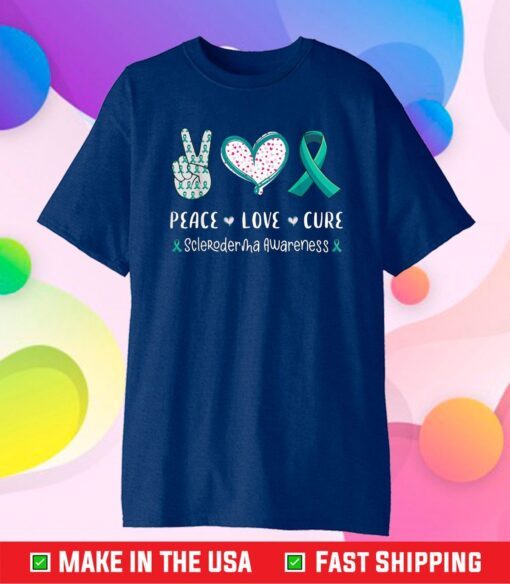 Peace Love Cure Scleroderma Awareness Classic T-Shirt