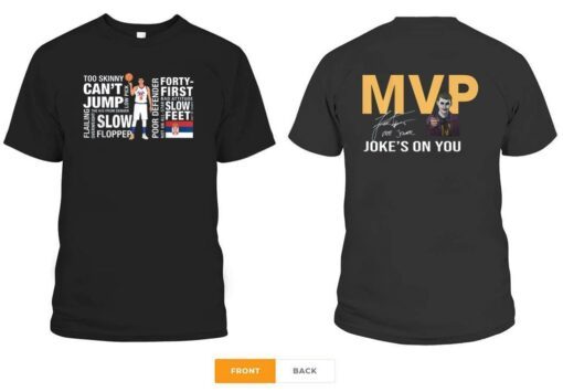 Peep Nikola Jokic's MVP T-Shirt