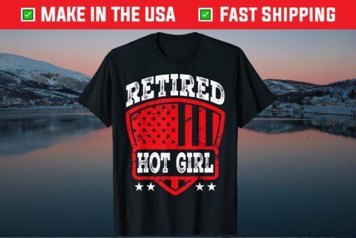 Retired Hot Girl 4th Fourth Of July Flag Retirement Classic T-Shirt