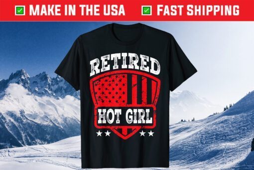 Retired Hot Girl 4th Fourth Of July Flag Retirement Classic T-Shirt