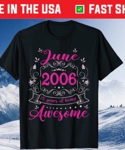 Retro June 2006 15th Birthday Vintage 15 Years Old Classic T-Shirt