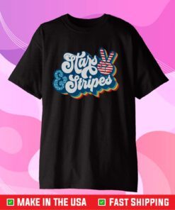 Stars And Stripes Peace Retro Classic Tshirt