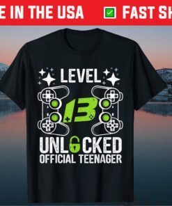 Teenager 13th Birthday Level 13 Unlocked Classic T-Shirt