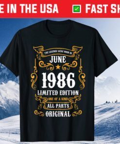 The Legends Were Born In June 1986 35th Birthday Classic T-Shirt