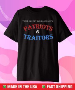 There Are But Two Parties Now Traitors And Patriots Gift T-Shirt