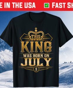 This King Was Born On July 5th Gift T-Shirt