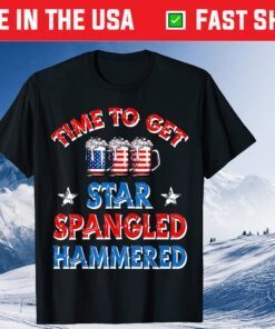 Time To Get Star Spangled Hammered 4th Of July Beer Western Classic T-Shirt