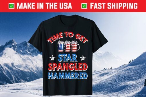 Time To Get Star Spangled Hammered 4th Of July Beer Western Classic T-Shirt