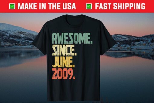 Vintage 12 Years Awesome Since June 2009 Classic T-shirt