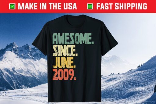 Vintage 12 Years Awesome Since June 2009 Classic T-shirt