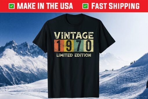 Vintage 1970 Limited Edition 51st Birthday Us 2021 T-Shirt