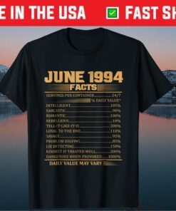 Vintage 24th Birthday Made June 1994 Made Classic T-Shirt
