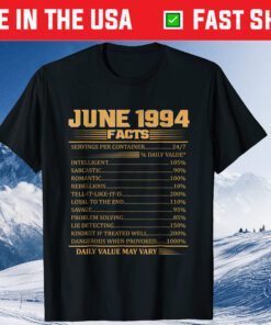 Vintage 24th Birthday Made June 1994 Made Classic T-Shirt