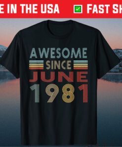 Vintage 38 Years Old 38th Birthday June 1981 Classic T-Shirt