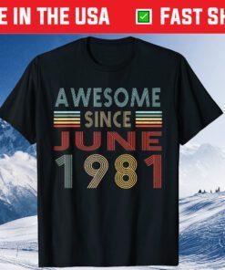 Vintage 38 Years Old 38th Birthday June 1981 Classic T-Shirt