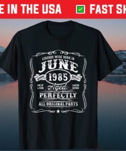 Vintage Born In June 1985 35th Birthday 35 Years Old Classic T-shirt
