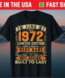 Vintage Decorations June 1972 49 Years Old 49th Birthday Classic T-Shirt