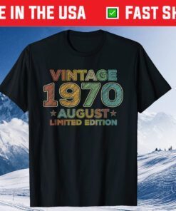 Vintage Design August 1970 50 Year Old Classic T-Shirt