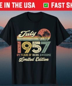 Vintage July 1957 Distressed 64 Year Old 64th Birthday Classic T-Shirt