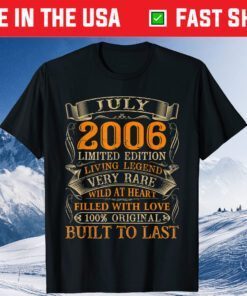 Vintage July 2006 14 Years Old 14th Birthday Classic T-Shirt