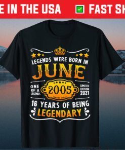 Vintage June 16th Birthday 2005 16 Years Old Classic T-Shirt