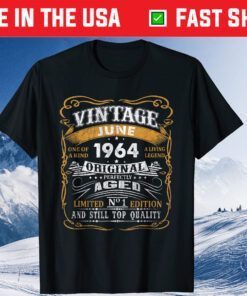 Vintage June 1964 57 Years 57 Years 57th Birthday Classic T-Shirt