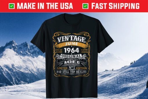 Vintage June 1964 57 Years 57 Years 57th Birthday Classic T-Shirt