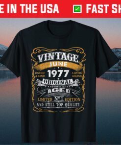 Vintage June 1977 44 Years 44th Birthday Classic T-Shirt