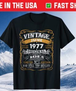 Vintage June 1977 44 Years 44th Birthday Classic T-Shirt