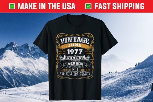 Vintage June 1977 44 Years 44th Birthday Classic T-Shirt